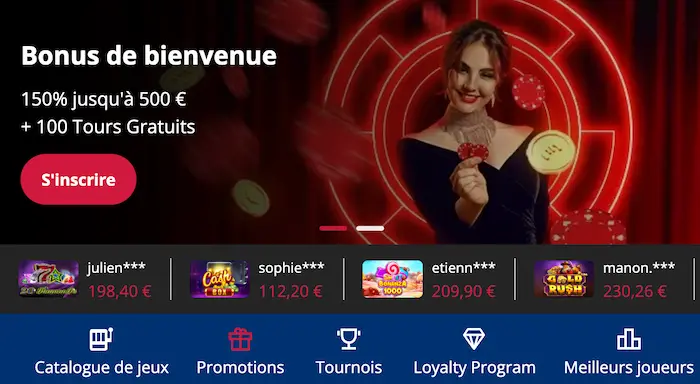 JETON ROUGE CASINO Home banner