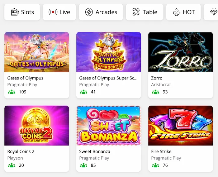 JETON ROUGE CASINO Home games